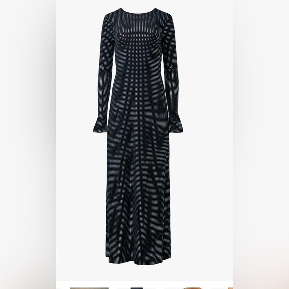 We Wore What Backless Evening Gown Crystal Spandex Maxi Dress Women's Size 2 - Picture 4 of 16